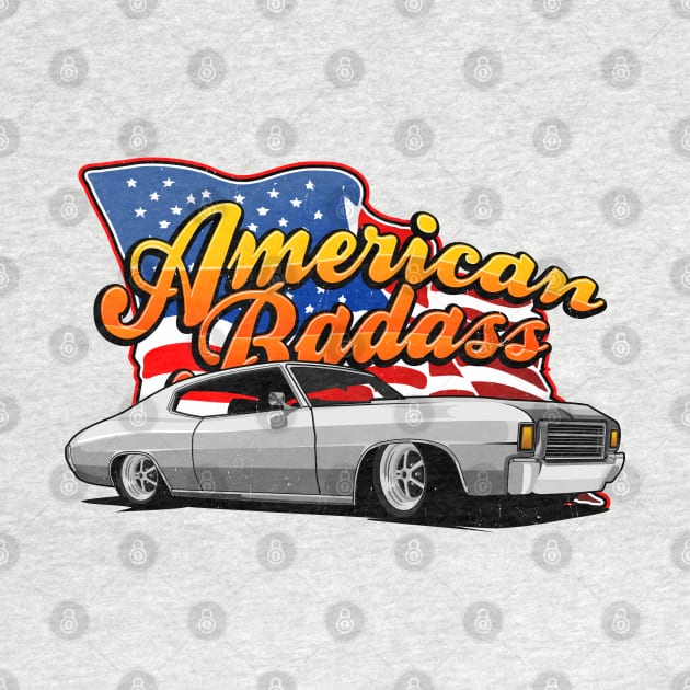 distressed american badass chevy chevelle ss by small alley co